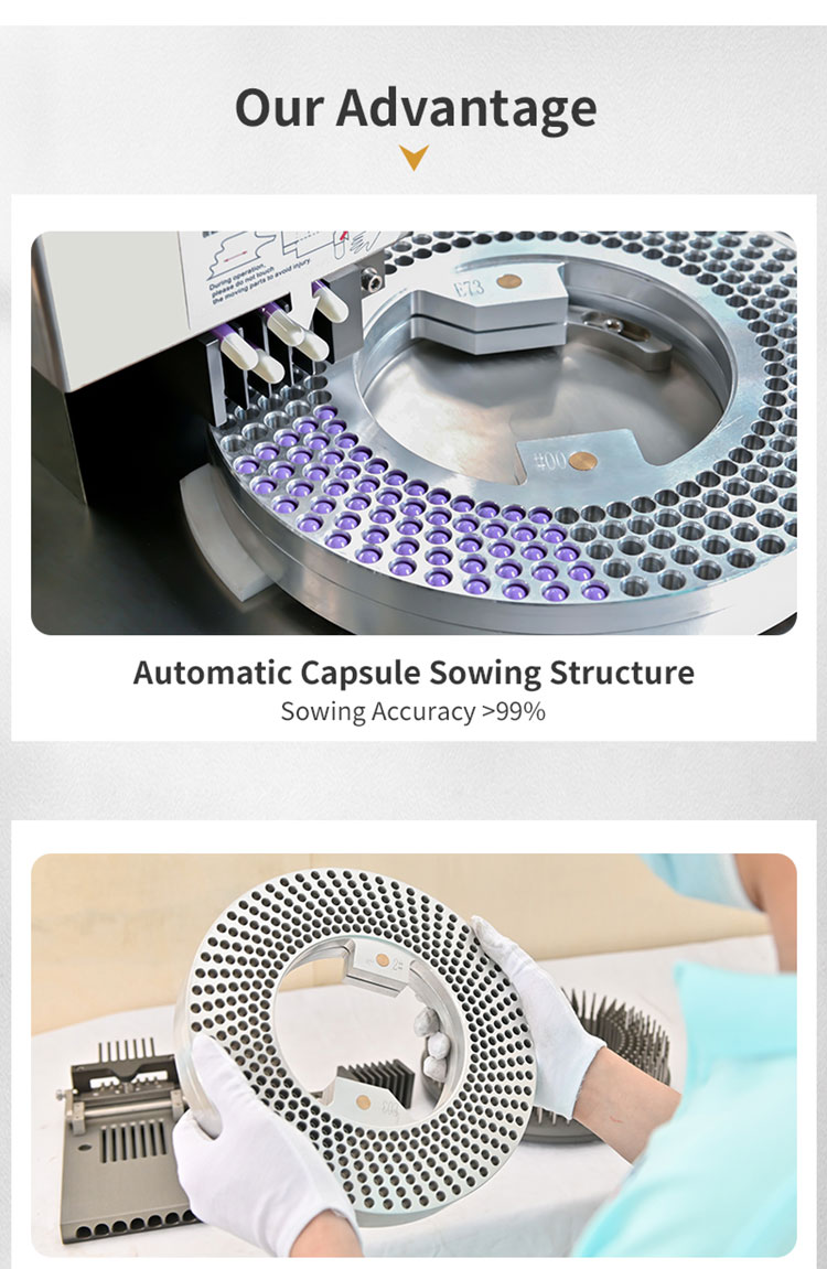 two head semi-automatic capsule filling machine