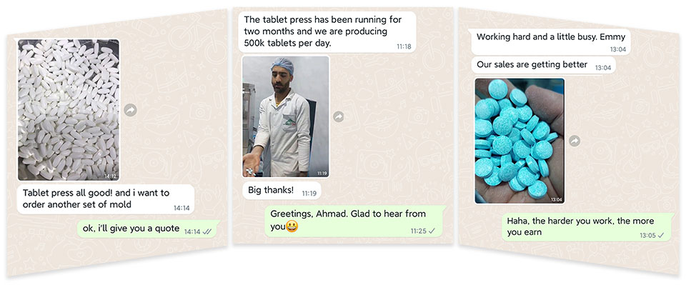 tablet press machine feedback