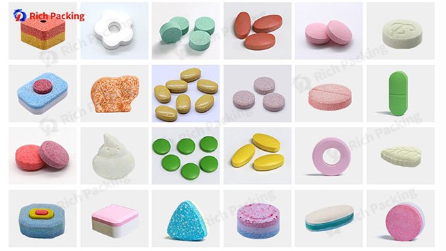 Various tablet shapes