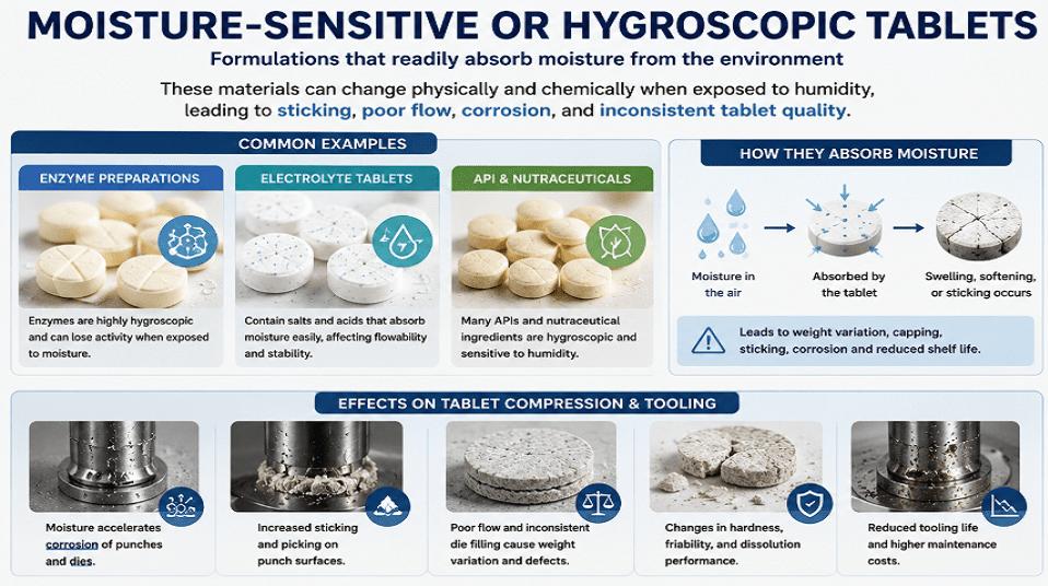 Moisture-Sensitive or Hygroscopic tablets