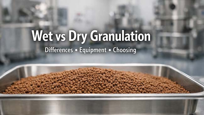 Wet Granulation vs Dry Granulation: Key Differences, Typical Equipment, and How to Choose
