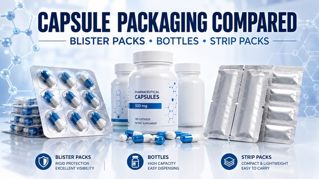Capsule Packaging Compared: Practical Choices Between Blister Packs, Bottles, and Strip Packs